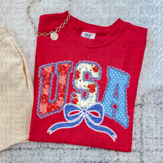 USA {stitch bow}