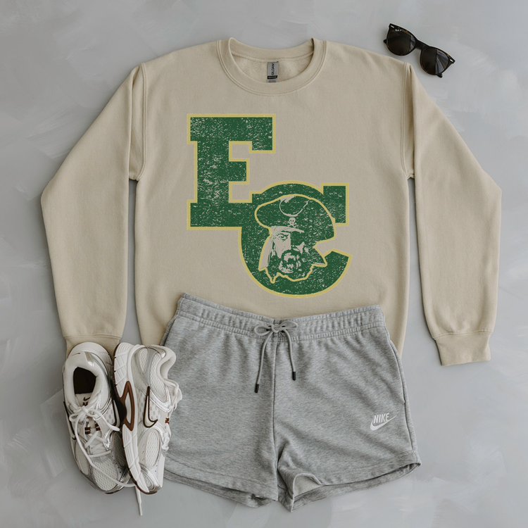 Simple Distressed Mascot Sand Sweatshirt