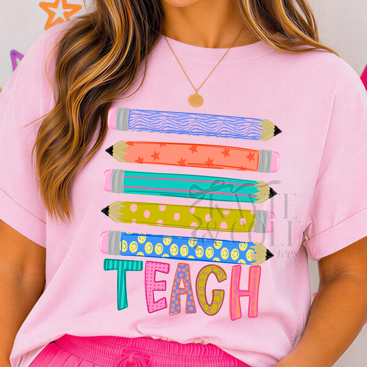 Teach Retro Pencils {teacher drop 6/11}