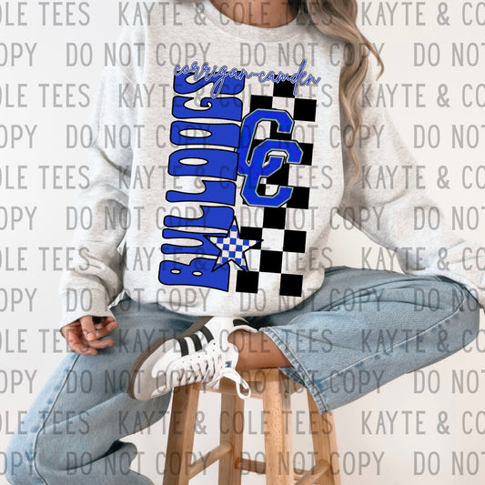 School Spirit Checkered Star