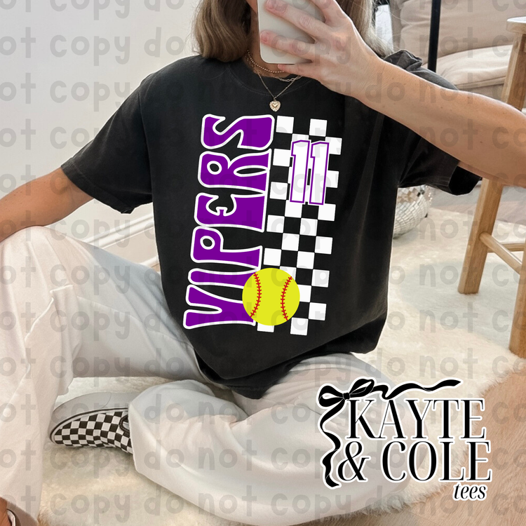 School Spirit Checkered Star