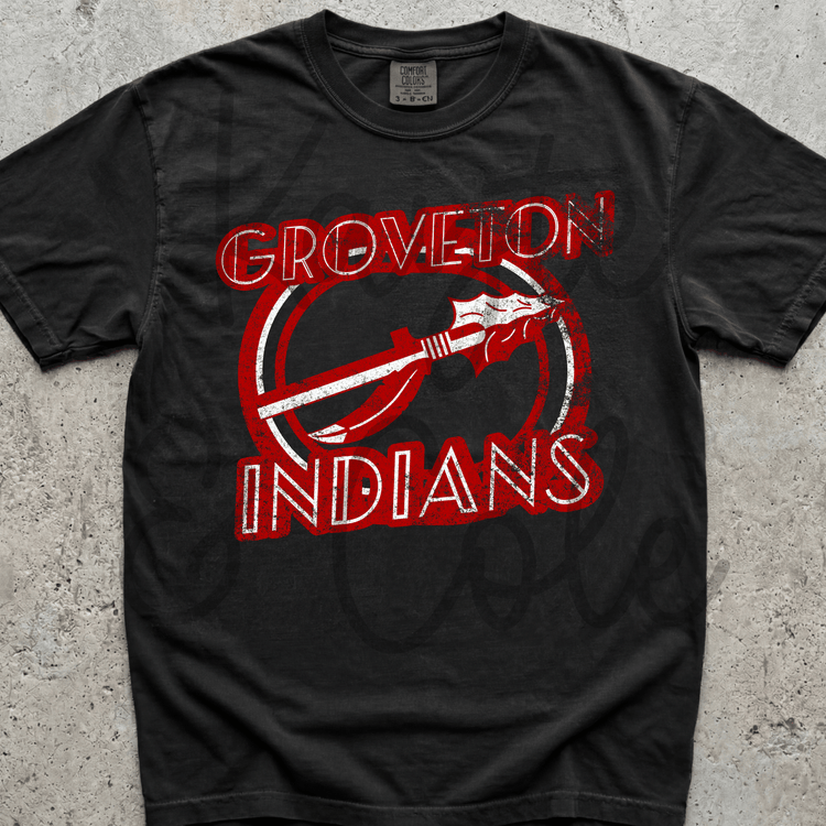 Groveton Indians Neutral Spear Tee