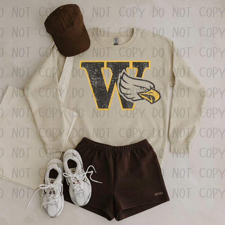 Simple Distressed Mascot Sand Sweatshirt