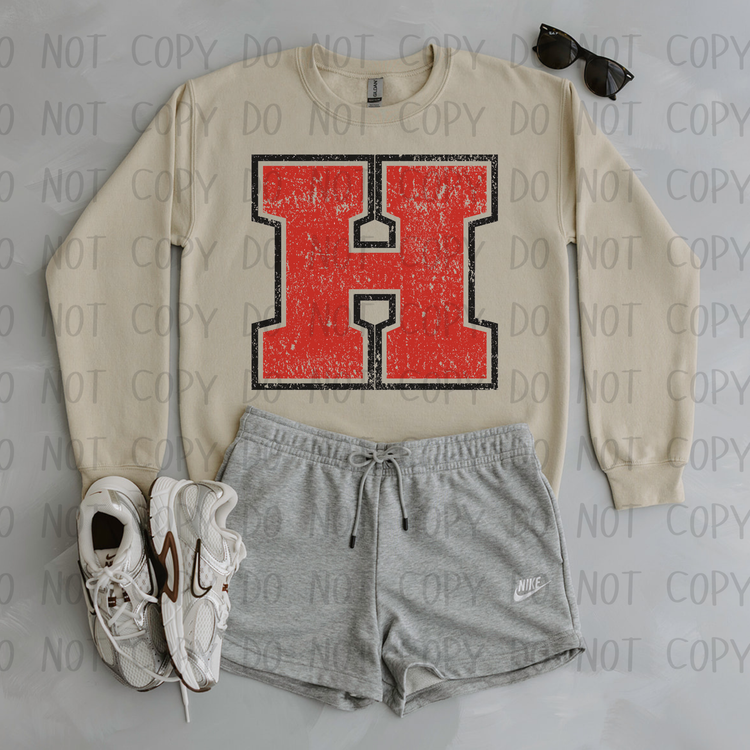 Simple Distressed Mascot Sand Sweatshirt