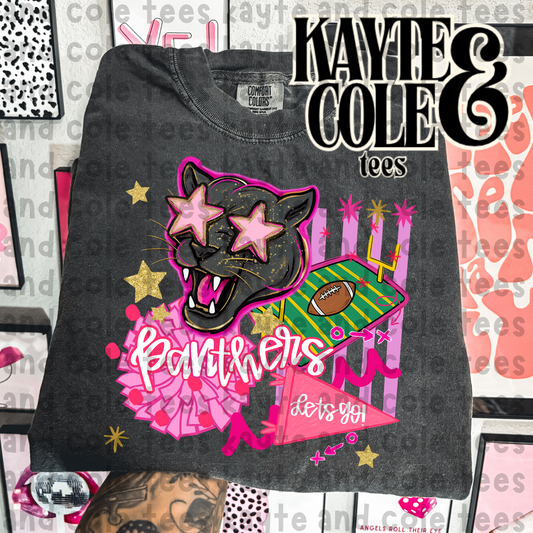 Panthers Preppy Pink Mascot Tee