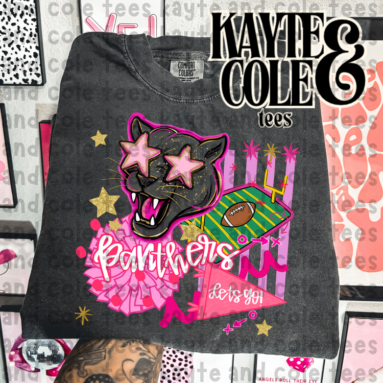 Panthers Preppy Pink Mascot Tee