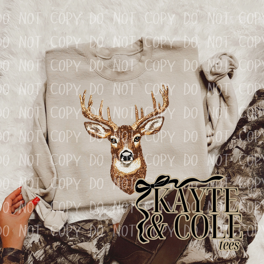 Faux Rhinestone Deer