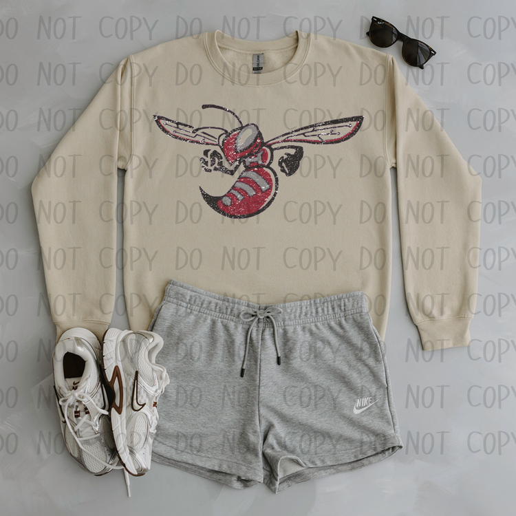 Simple Distressed Mascot Sand Sweatshirt