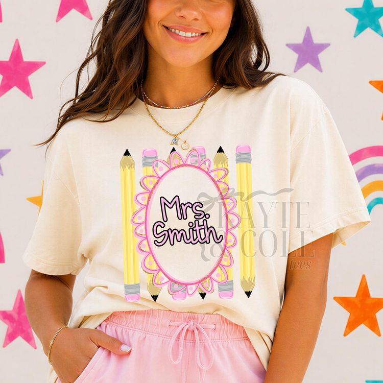 Pencil Name Plate {teacher drop 6/11}