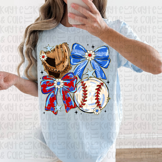 Baseball Essentials {ball, glove, bows}