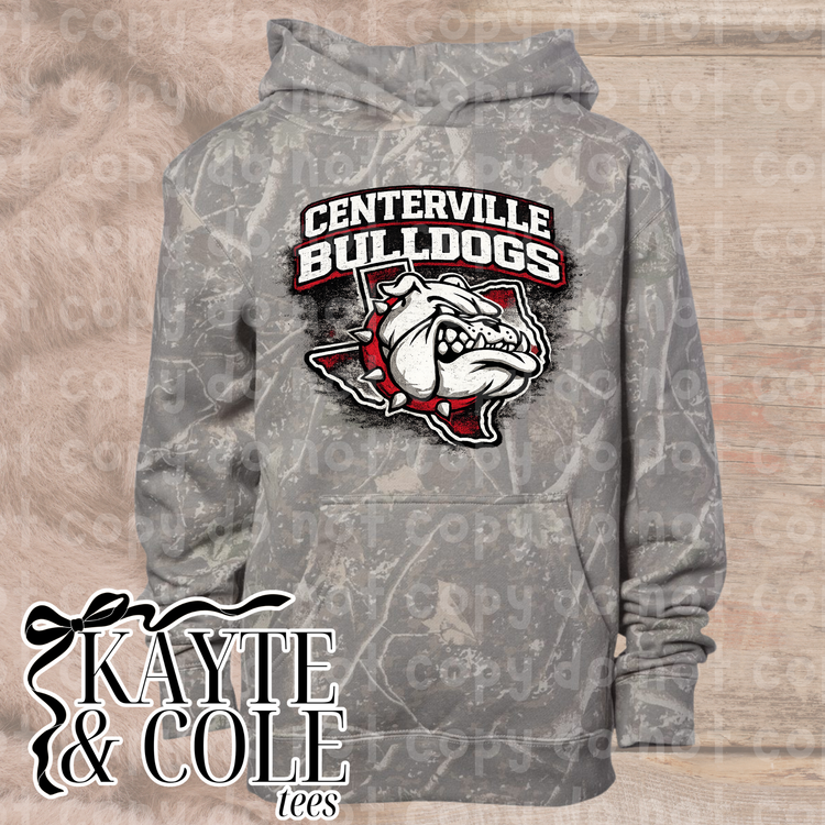 School Spirit Acid Washed Camo Hoodie