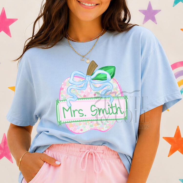 Apple Name Plate {teacher drop 6/11}