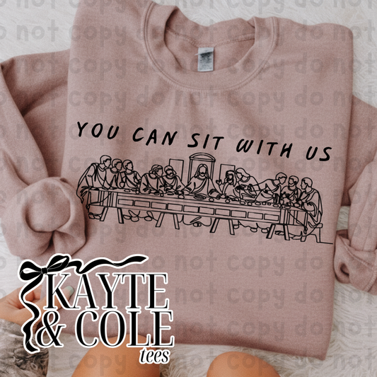 you can sit with us.
