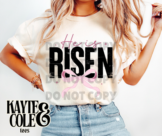 He is Risen {bow} - Comfort Colors